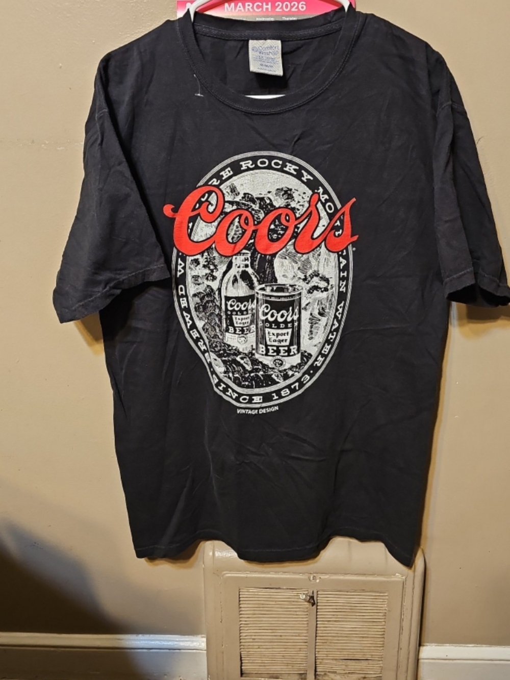 Coors Short Sleeve Graphic Tee in Black and Red